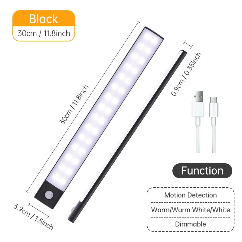 LED Sensor Nachtlicht – Wiederaufladbare Bewegungsmelder Lampe