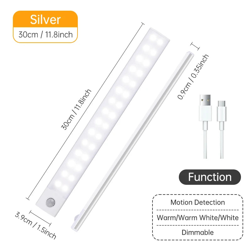 LED Sensor Nachtlicht – Wiederaufladbare Bewegungsmelder Lampe
