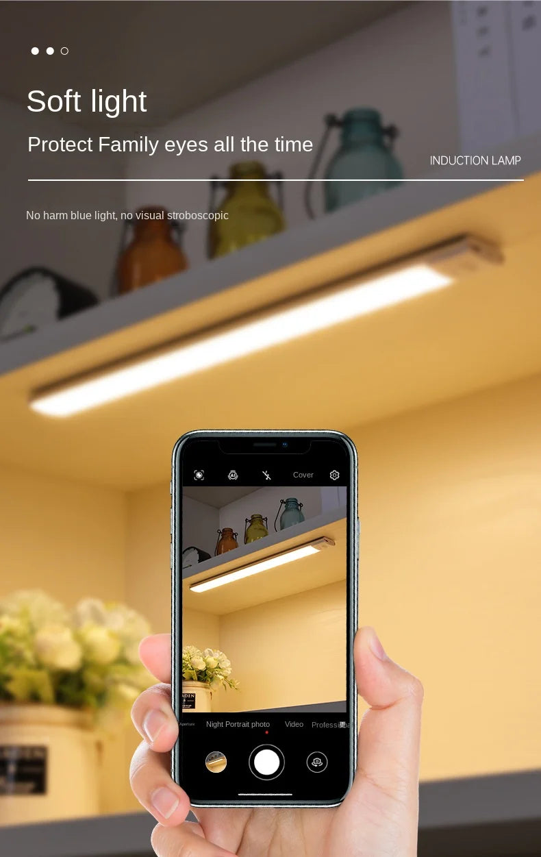 LED Sensor Nachtlicht – Wiederaufladbare Bewegungsmelder Lampe