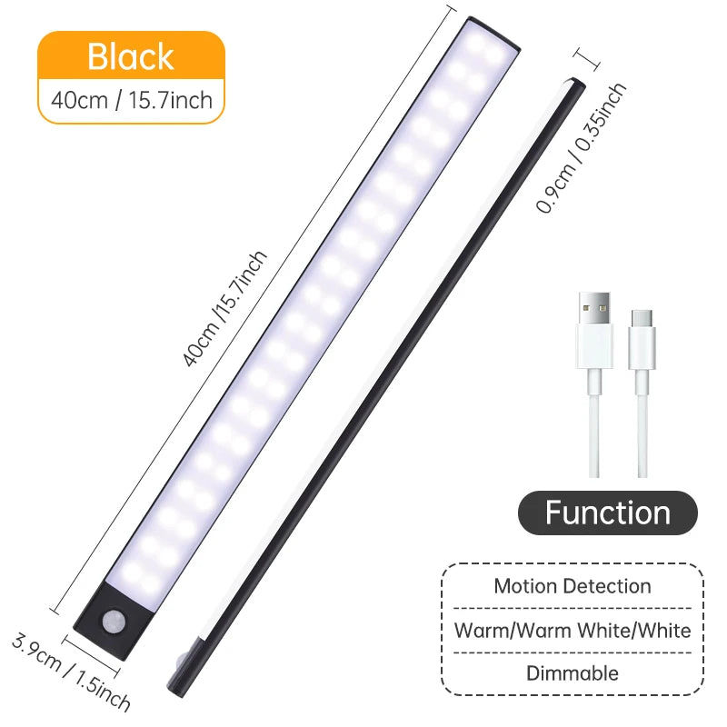 LED Sensor Nachtlicht – Wiederaufladbare Bewegungsmelder Lampe